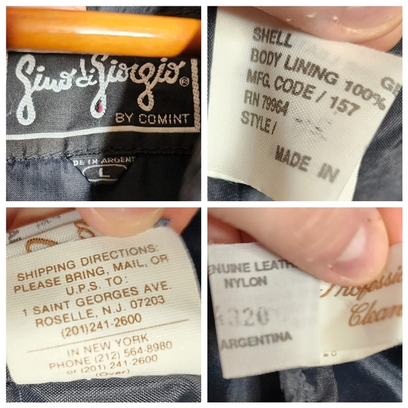 Gino Di Giorgio Leather Black Jacket. large. Vintage - Picture 3 of 16